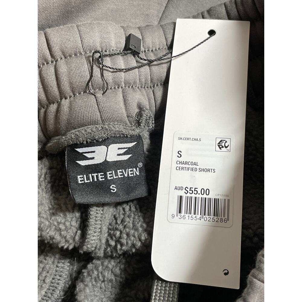 NEW Elite Eleven Men's Charcoal Gray Workout Gym Athletic Sweat Shorts Size S - Picture 5 of 6